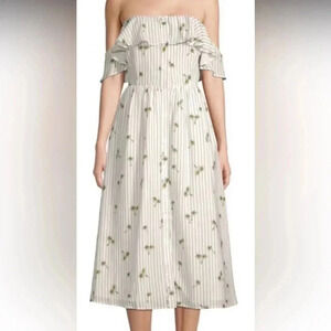 English Factory Palmier Printed Shirtdress size small off the shoulder